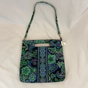 Vera Bradley Paisley Navy Blue and green Bag Purse
